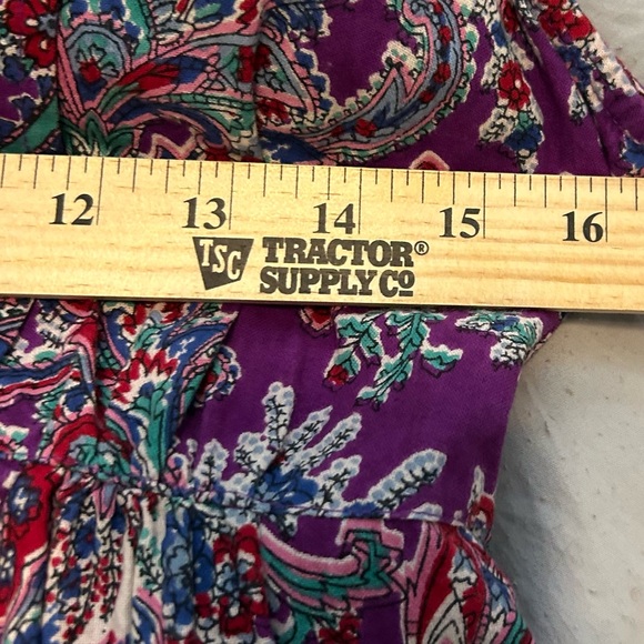 April Cornell purple paisley print sleeveless dress size medium - Picture 7 of 7